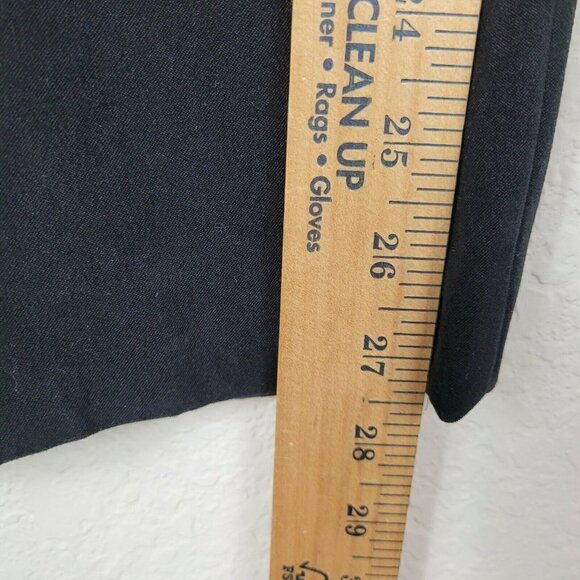 Talbots Petites Black Microsuede Pants High Rise Stretch Sz 8P Slightly Tapered - Picture 7 of 10